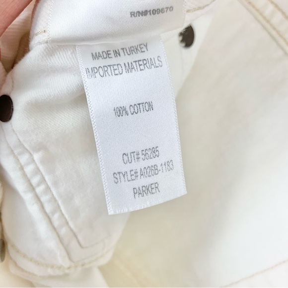 Agolde Parker White Cutoff Shorts Button Fly Denim Jean Shorts 26 - Picture 10 of 15